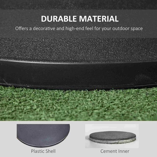 Alt view image 4 of 5 - LBS Round Umbrella Base Stand Market Parasol Holder with Tightening Knob and Easy Setup, Inch Pole for Lawn Deck