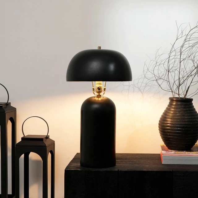 Main image of Decorative Ceramic Table Lamp for Living Bedroom-Tabletop 13, Black, Lighting Lamps