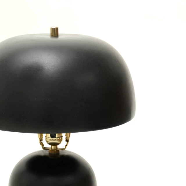 Alt view image 4 of 5 - Decorative Ceramic Table Lamp for Living Bedroom-Tabletop 13, Black, Lighting Lamps