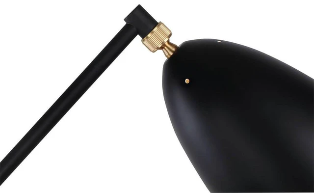 Alt view image 6 of 7 - Grasshopper Floor Lamp, Black, Brass and Steel, Lighting Lamps