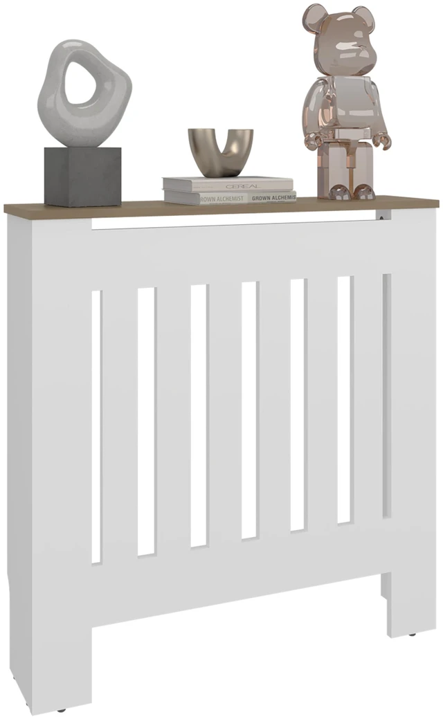 Alt view image 2 of 7 - Radiator Cover with Storage, Oak, Particle Board