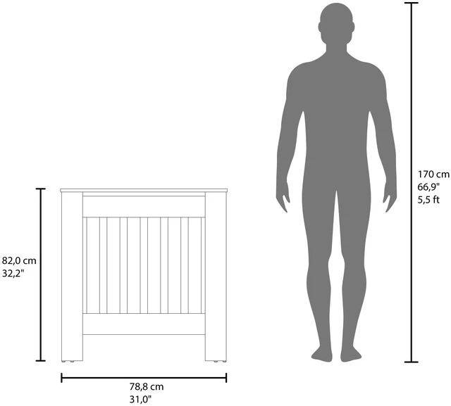 Alt view image 6 of 6 - Radiator Cover with Storage, Walnut, Particle Board