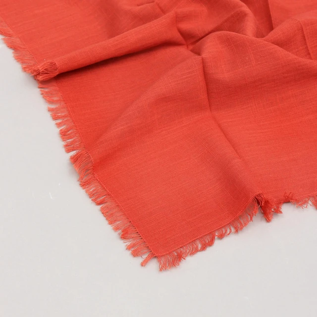 Alt view image 4 of 5 - Cotton Napkins Set 4 20 Inch, Hemstitch Dinner Napkins, Rust