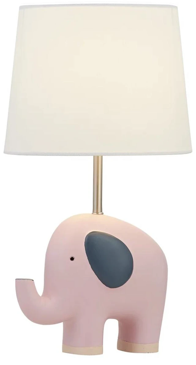 Alt view image 2 of 6 - 16.5 in Animal Polyresin for Kids Child Living Bedside Desk Nightstand Single Small Table Lamp with Linen Empire Shade