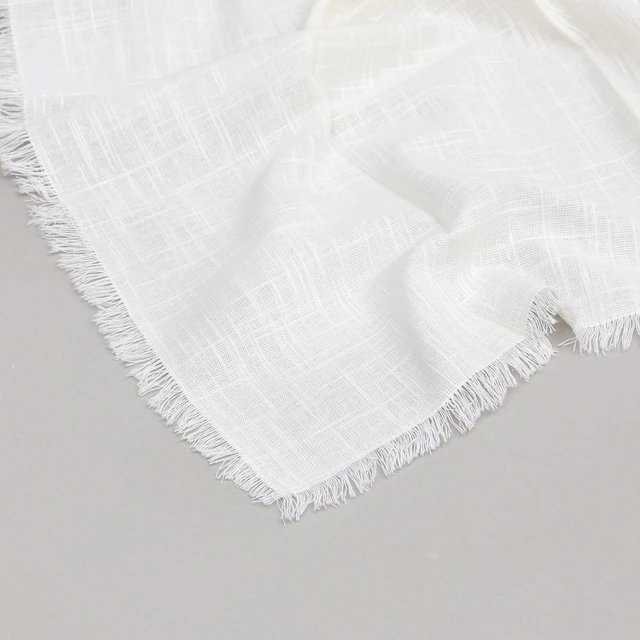 Alt view image 4 of 5 - Cotton Napkins Set 4 20 Inch, Hemstitch Dinner Napkins, Ivory
