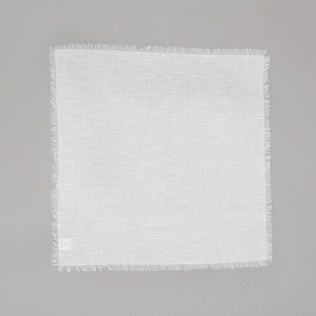 Alt view image 3 of 5 - Cotton Napkins Set 4 20 Inch, Hemstitch Dinner Napkins, Ivory