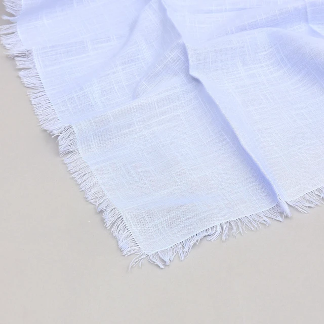 Alt view image 4 of 7 - Cotton Napkins Set 4 20 Inch, Hemstitch Dinner Napkins, Blue