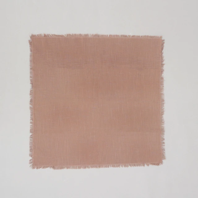 Alt view image 3 of 5 - Cotton Napkins Set 4 20 Inch, Hemstitch Dinner Napkins, Brown