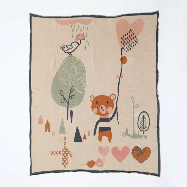 Alt view image 4 of 7 - Children Playmat Bear with Balloon, Multi, Cotton