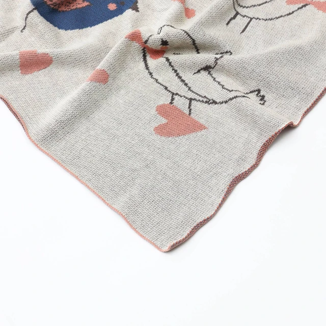 Alt view image 4 of 5 - Cotton Knitted Birds Children Playmat Soft and Safe Play Area, Multi