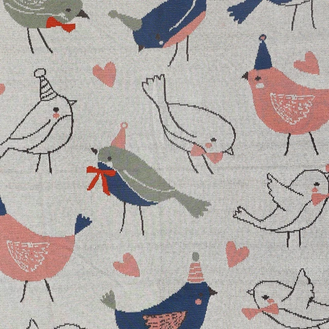 Alt view image 5 of 5 - Cotton Knitted Birds Children Playmat Soft and Safe Play Area, Multi