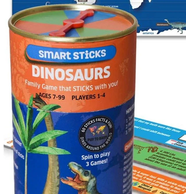 Alt view image 2 of 5 - Smart Sticks Dinosaurs Fun Learning Family and Travel Game, Multi, MDF