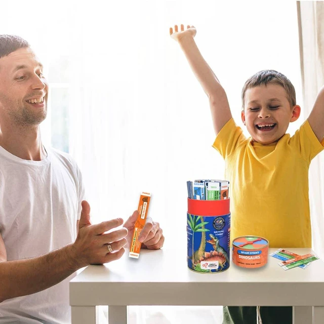 Alt view image 5 of 5 - Smart Sticks Dinosaurs Fun Learning Family and Travel Game, Multi, MDF