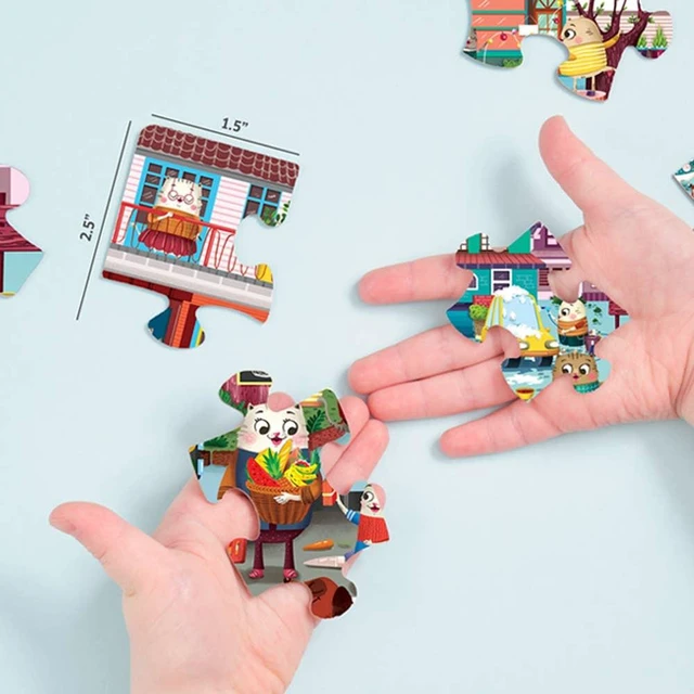 Alt view image 3 of 5 - Caring Cats 100 Piece Jigsaw Puzzle Play and Learn, Multi, MDF