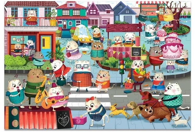 Alt view image 5 of 5 - Caring Cats 100 Piece Jigsaw Puzzle Play and Learn, Multi, MDF