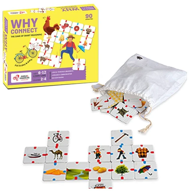Alt view image 3 of 5 - Game Set Puzzel Set for Kids Why Connect Educational Game Picture Connection, Multi, MDF