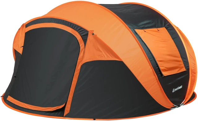 Alt view image 4 of 5 - 5 to 8 Person Pop-Up Camping Boat Tent, White Rose Gold, Polyethylene