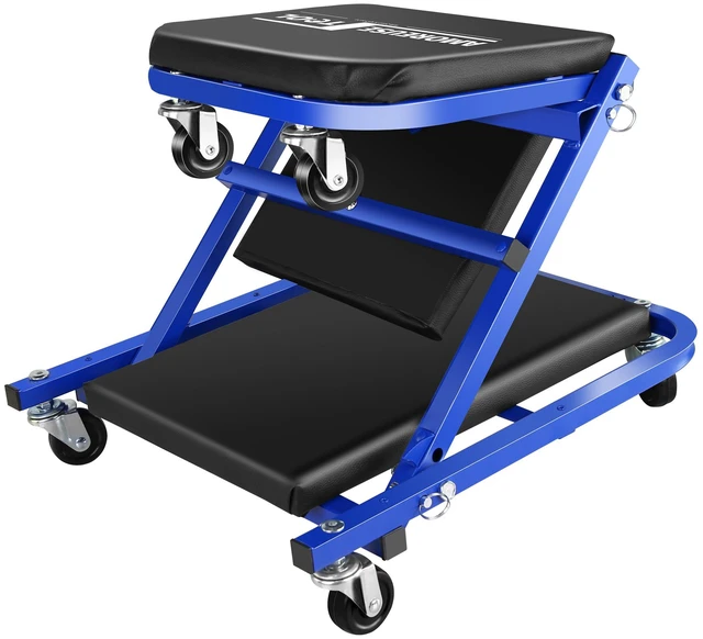 Alt view image 3 of 5 - Foldable Creeper Rolling Folding Car Creeper and Seat, 36 Inch Adjustable Roller Chair Lay Down Sit Capacity Under Car