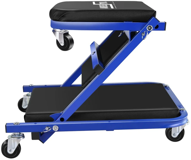 Alt view image 5 of 5 - Foldable Creeper Rolling Folding Car Creeper and Seat, 36 Inch Adjustable Roller Chair Lay Down Sit Capacity Under Car