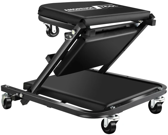 Alt view image 4 of 5 - Mechanic Car Creeper 36 Inches Mode Seat 330 LBS Capacity, Foldable Adjustable Rolling Folding with 6 pcs Wheels Roller