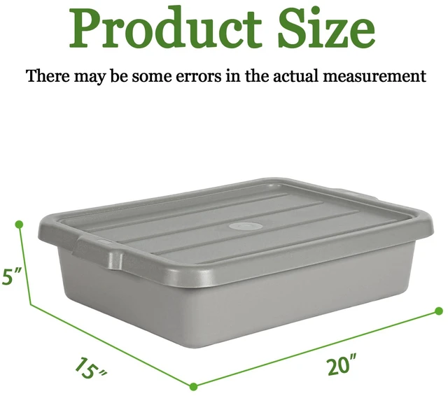 Alt view image 3 of 7 - Pack Inchx Inchmeat Lug, Commercial Meat Tubs with Lids Food Grade Plastic Bus Tubs Heavy Duty Utility Container