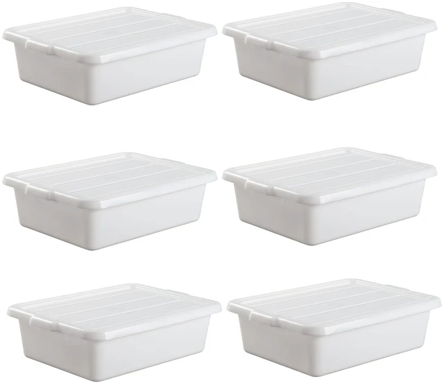 Main image of Pack Inchx Inchmeat Lug, Commercial Meat Tubs with Lids Food Grade Plastic Bus Tubs Heavy Duty Utility Container