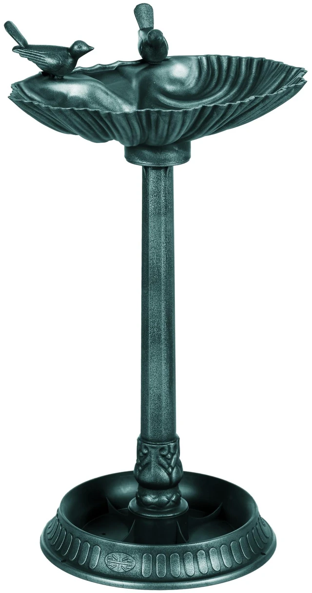 Main image of 32 Inch Bird Bath with Pedestal Flower Planter Base, Decorative Birdbath Bird Feeder Bowl and Planter Decoration Yard