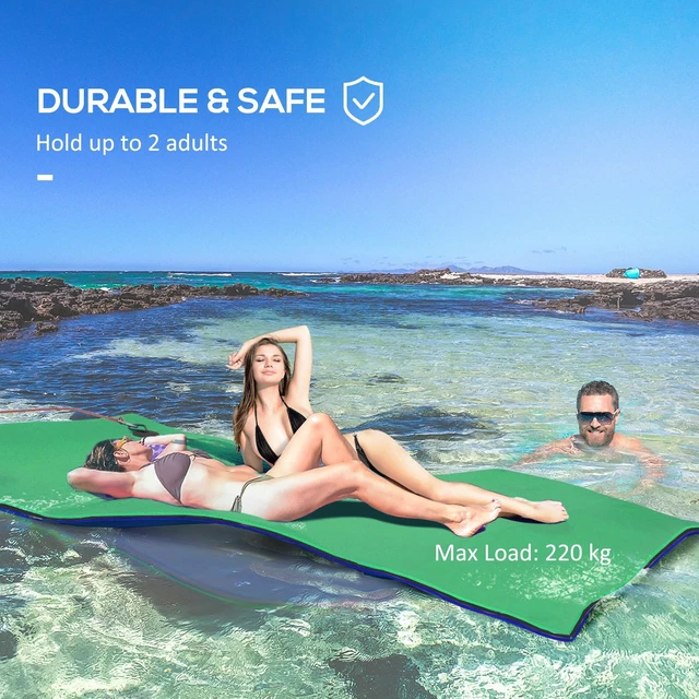 Alt view image 6 of 7 - 9 Lily Pad Floating Mat for Lake, Layer Tear Resistant Xpe Foam Water Mat for Adults Floating Water Pad for Lake Pool
