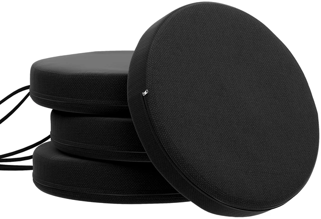 Alt view image 3 of 7 - Outdoor Bistro Chair Cushions Set with Machine Washable Cover, Inchx 3 Inch Round Seat Cushions for Patio