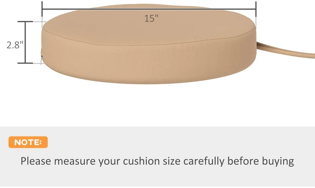 Alt view image 7 of 7 - Outdoor Bistro Chair Cushions Set with Machine Washable Cover, Inchx 3 Inch Round Seat Cushions for Patio