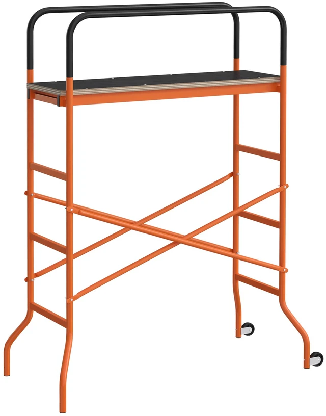Main image of Step Steel 4.6 2 6 ft Scaffold 2 Wheels Moving for Indoor and Outdoor Decoration Anti Skid, 440 Pound Capacity