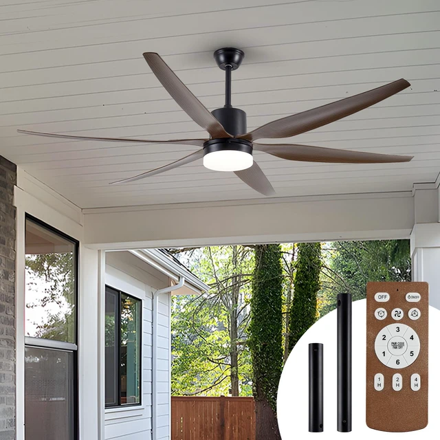 Main image of Large 74 in Ceiling Fans with Lights and Remote Speeds Ceiling Fan Blades, Indoor Fan for Living Dining LED Lighting