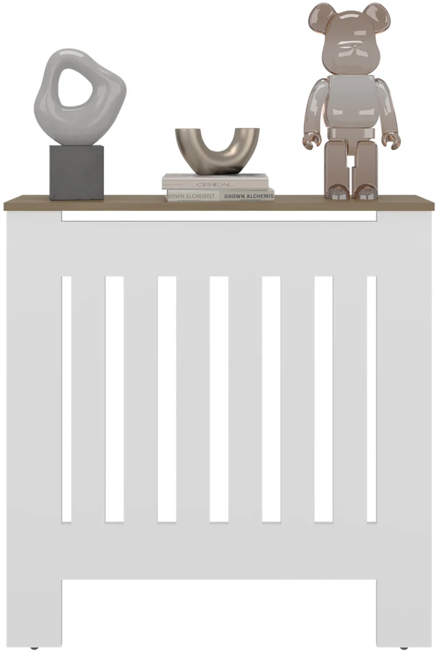 Alt view image 3 of 7 - Radiator Cover with Storage, Oak, Particle Board