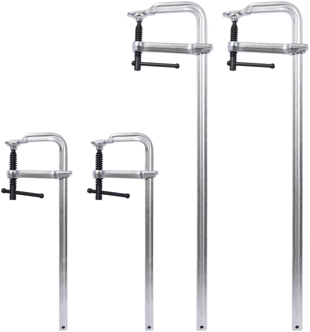 Main image of Bar Clamps Set, Drop Forged Steel Bar Clamps Steel for Welding Woodworking Metal Working DIY and Crafts 2 pcs 12 Inch