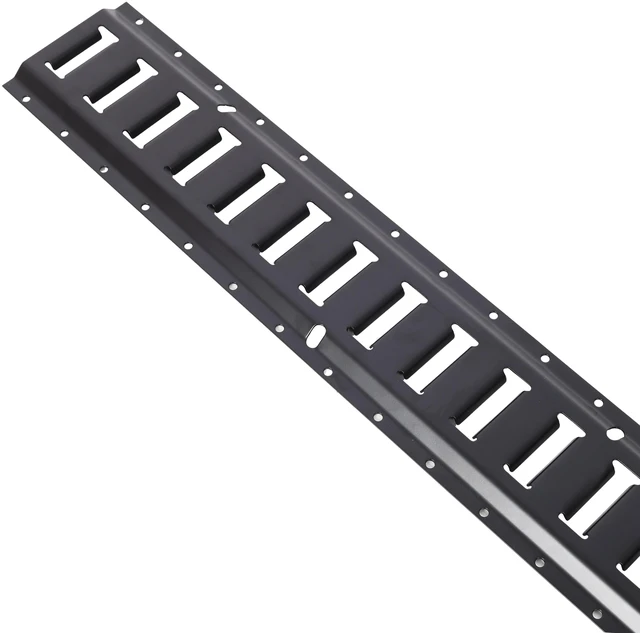 Alt view image 3 of 7 - 4 ft Track Tie Down Rail Kit, Indoor Track 4 Pack for Vans Trailers Motorcycle Tie Downs Atv Mountings 8 Steel Ring