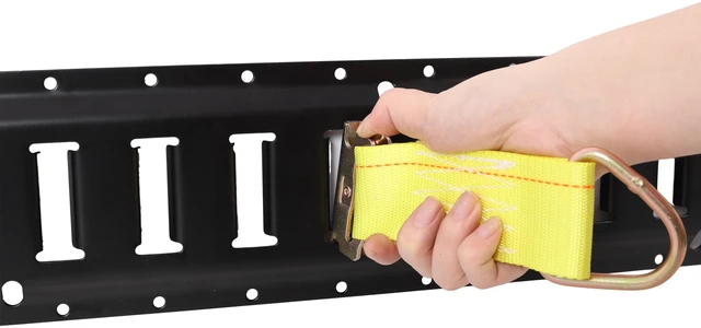 Alt view image 7 of 7 - 4 ft Track Tie Down Rail Kit, Indoor Track 4 Pack for Vans Trailers Motorcycle Tie Downs Atv Mountings 8 Steel Ring
