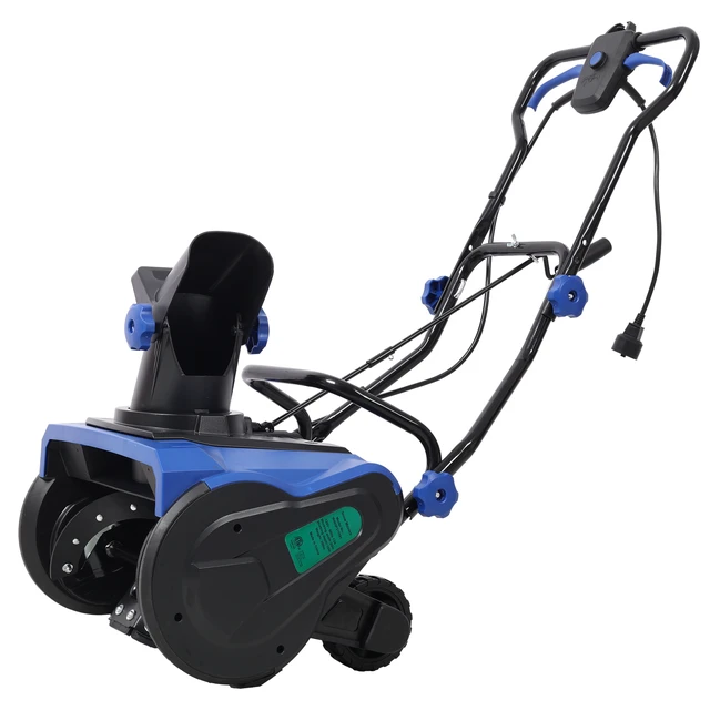 Alt view image 6 of 7 - 20 Inch Corded Electric Snow Thrower, 15 amp Motor Throwing Distance ETL Certificate, Black Blue, Plastic