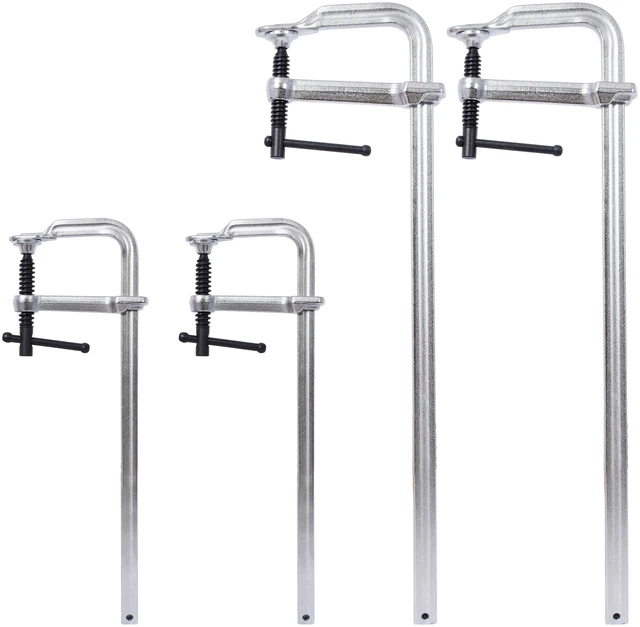 Main image of Bar Clamps Set, Drop Forged Steel Bar Clamps Steel for Welding Woodworking Metal Working DIY and Crafts 2 pcs 12 Inch