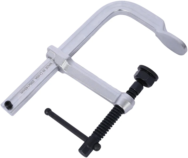 Alt view image 2 of 7 - Heavy Duty Clamp, Removable Swivel Pad Throat Clamp 5 Heavy Duty Bar for Welding, Silver, Steel
