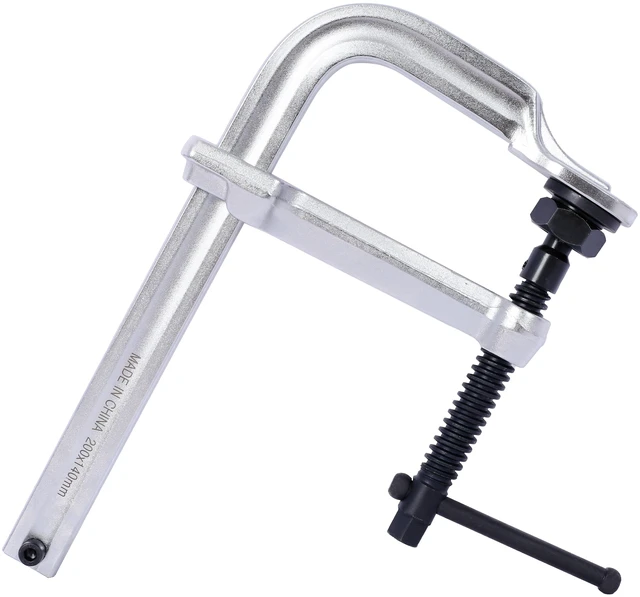 Main image of Heavy Duty Clamp, Removable Swivel Pad Throat Clamp 5 Heavy Duty Bar for Welding, Silver, Steel