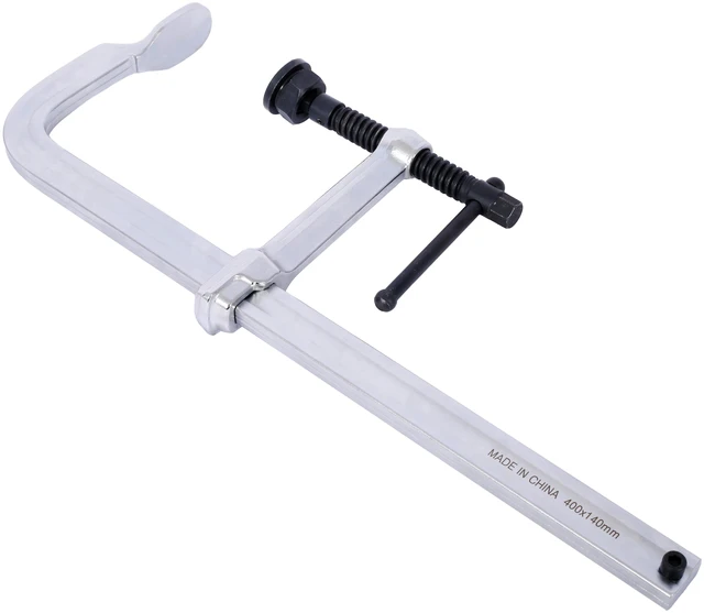 Alt view image 3 of 7 - Heavy Duty Clamp, Removable Swivel Pad Throat Clamp 5 Heavy Duty Bar for Welding, Silver, Steel