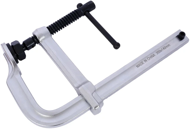 Alt view image 6 of 7 - Heavy Duty Clamp, Removable Swivel Pad Throat Clamp 5 Heavy Duty Bar for Welding, Silver, Steel