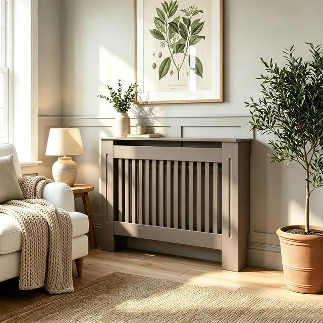 Alt view image 7 of 7 - Radiator Cover Cabinet, Decorative Heater Protector MDF Construction with Water Based Lacquer Finish Safety Guard