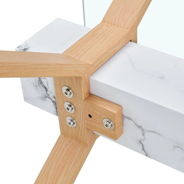 Alt view image 2 of 5 - Only the Crossbeam the Table Base, White, MDF