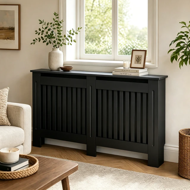 Alt view image 7 of 7 - Radiator Cover Cabinet, Decorative Heater Protector Guard MDF Construction with Water Based Lacquer Finish Safety