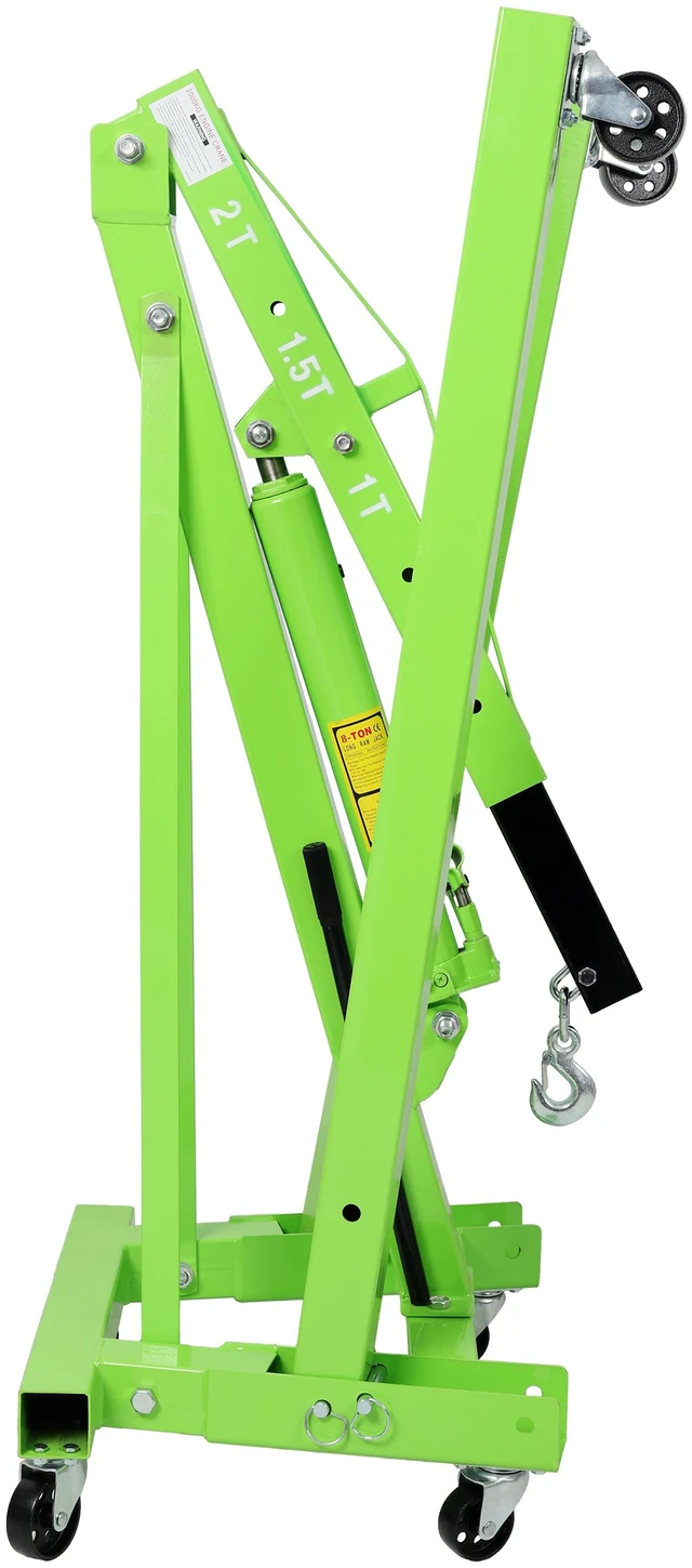 Alt view image 5 of 7 - Ton Hydraulic Engine Hoist, Foldable Engine Crane with Leveler Mobile Lifting Hoist for Auto Maintenance and Heavy Load