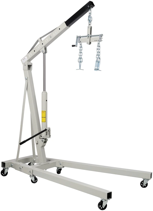 Main image of Ton Hydraulic Engine Hoist, Foldable Engine Crane with Leveler Mobile Lifting Hoist for Auto Maintenance and Heavy Load