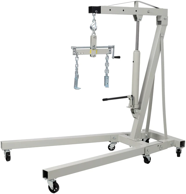 Alt view image 6 of 7 - Ton Hydraulic Engine Hoist, Foldable Engine Crane with Leveler Mobile Lifting Hoist for Auto Maintenance and Heavy Load