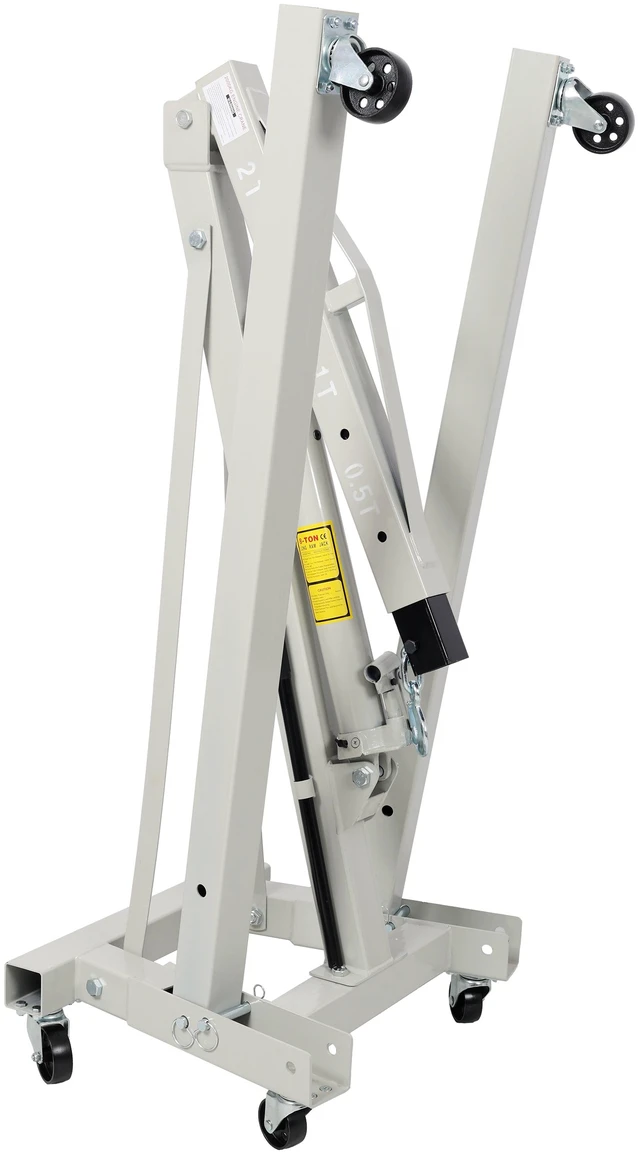 Alt view image 5 of 7 - Ton Hydraulic Engine Hoist, Foldable Engine Crane with Leveler Mobile Lifting Hoist for Auto Maintenance and Heavy Load
