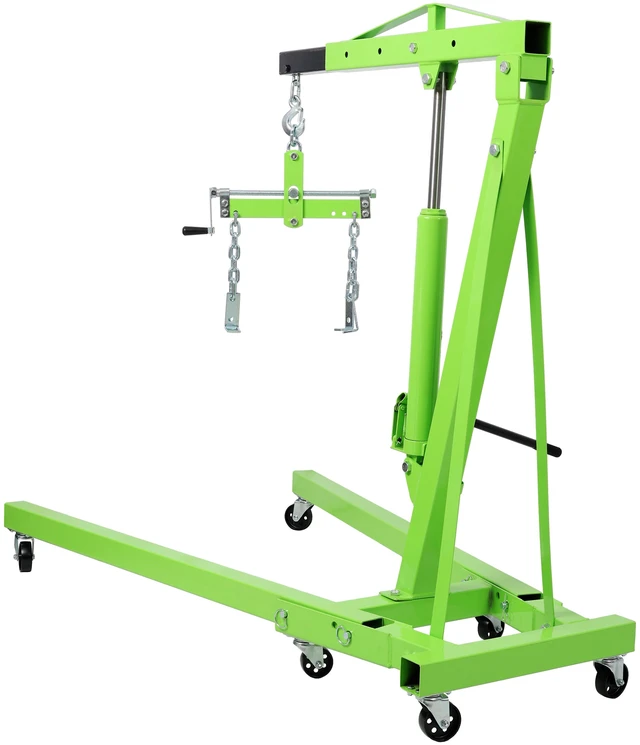 Alt view image 6 of 7 - Ton Hydraulic Engine Hoist, Foldable Engine Crane with Leveler Mobile Lifting Hoist for Auto Maintenance and Heavy Load